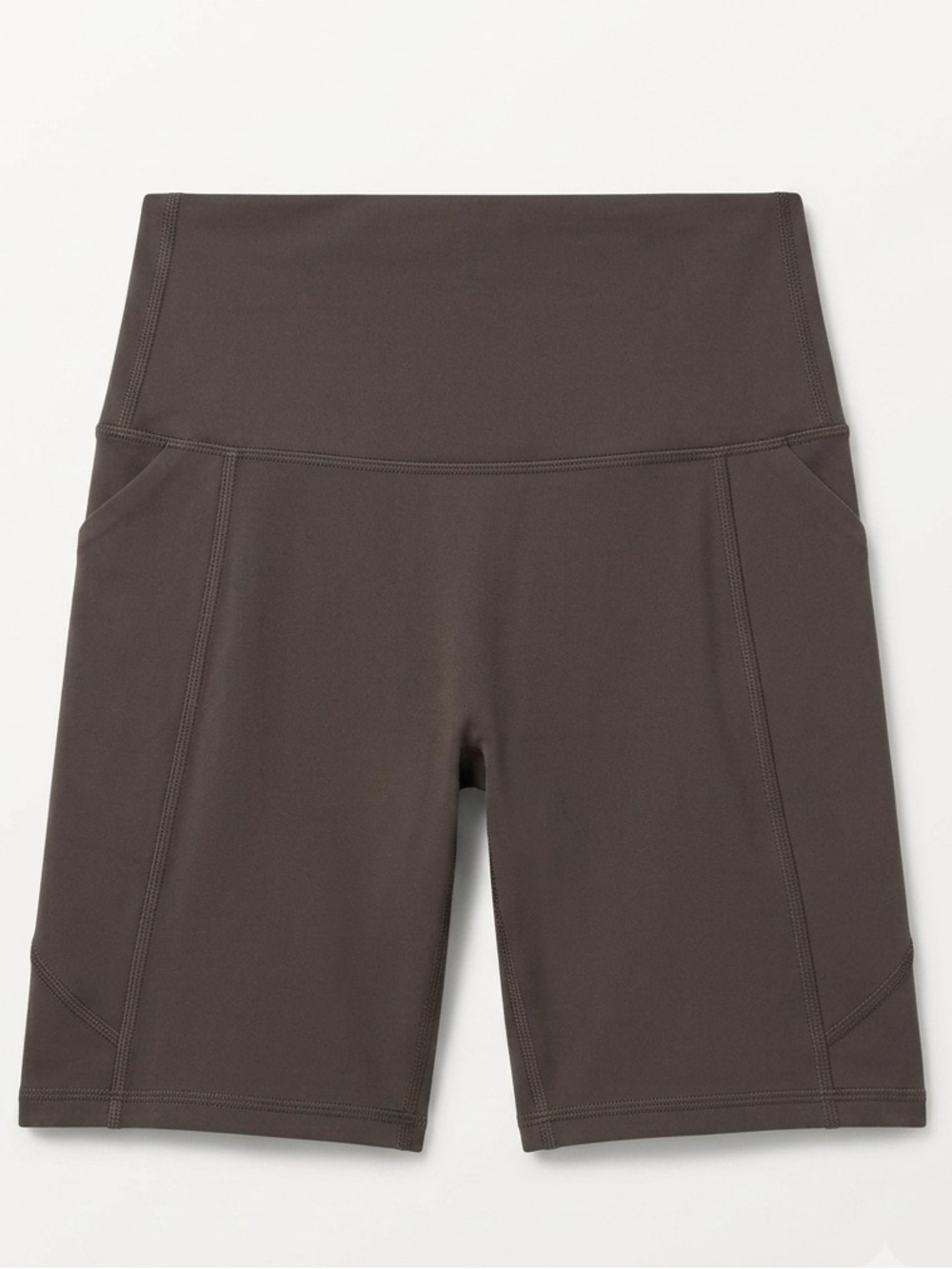 Uniqlo AIRism Soft Biker Shorts Brown Gray Pockets XXS